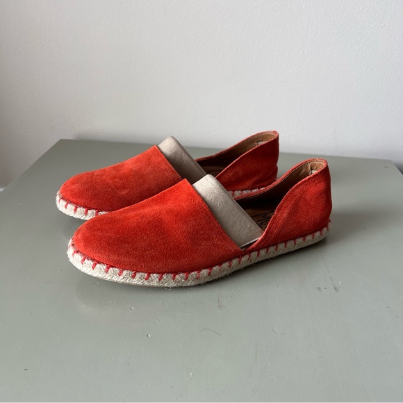Miz Mooz Cherie Red Suede Leather Slip On Espadrille Flats 38 EU 7 US - Picture 10 of 10